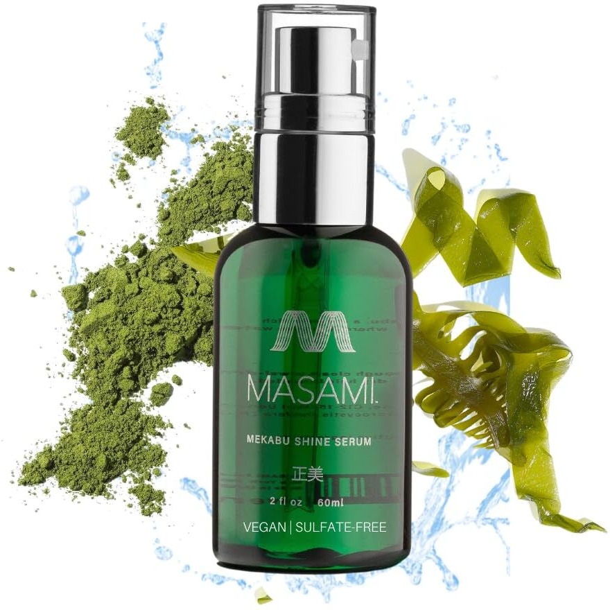 MASAMI Mekabu Hydrating Shine Serum | Sulfate Free | Paraben Free | Phthalate Free | Cruelty Free | Vegan | Salon Quality | Color Safe