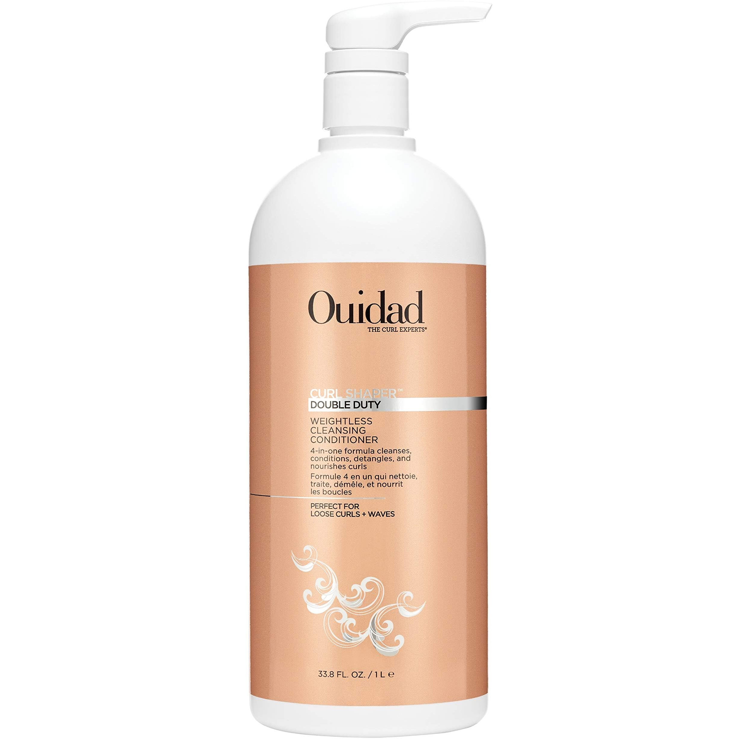 Ouidad Curl Shaper Double Duty Weightless Cleansing Conditioner, 33.8 Fl Oz