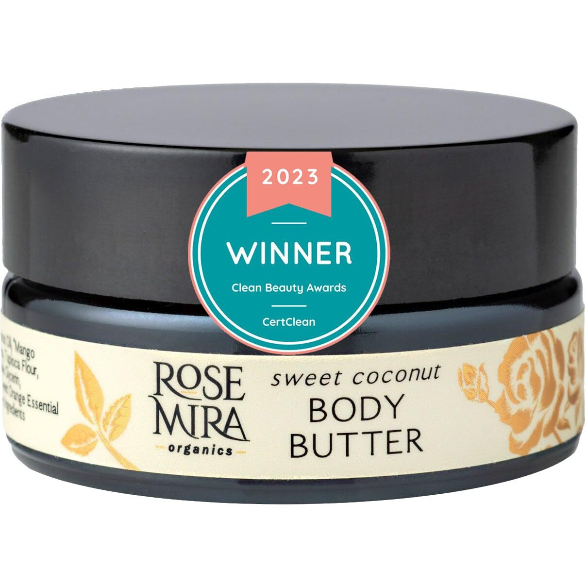 Rosemira Organics Organic Sweet Coconut Body Butter - For all Skin Types including Sensitive Skin