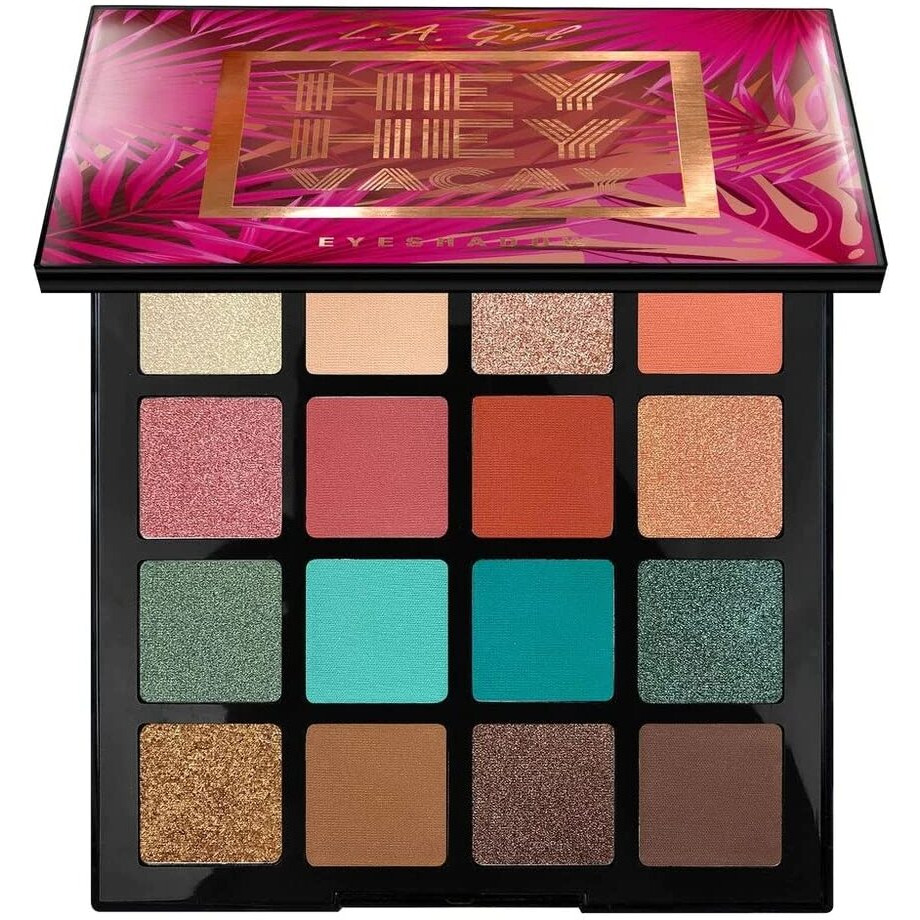 L.A. Girl Hey Hey Vacay 16 Colors Eyeshadow Palette, Good Times & Tan Lines