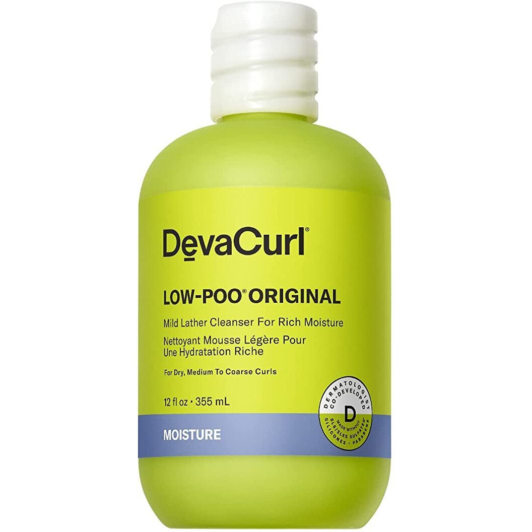 DevaCurl Low-Poo Original Mild Lather Cleanser for Rich Moisture, 12 fl. oz.