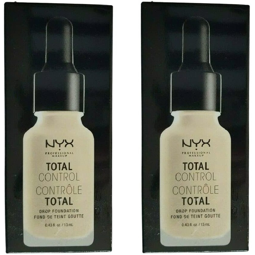 Pack of 2 NYX Total Control Drop Foundation, Alabaster  TCDF02