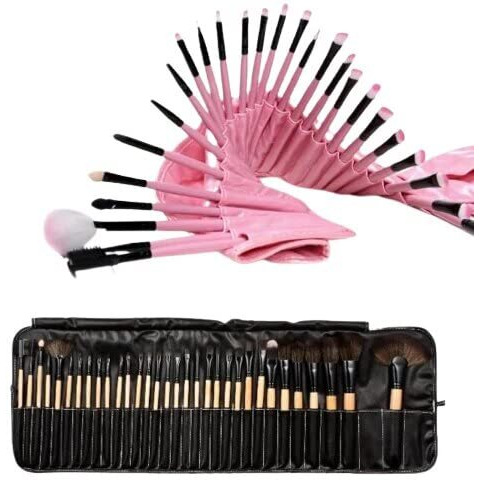 Wooden Makeup Brush Set 32 Pieces