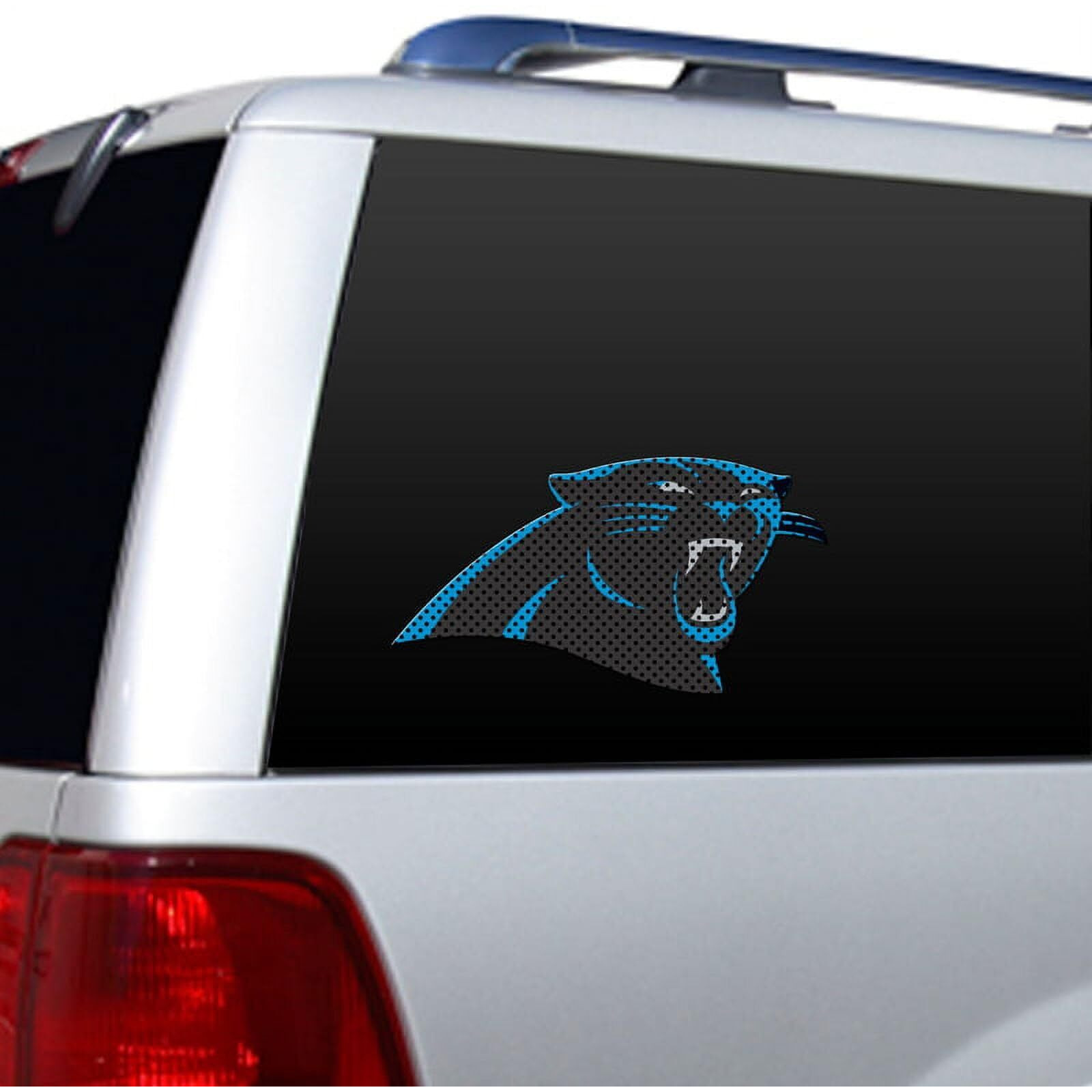 Fremont Die NFL Carolina Panthers Window Film, Large 12 , Team Colors