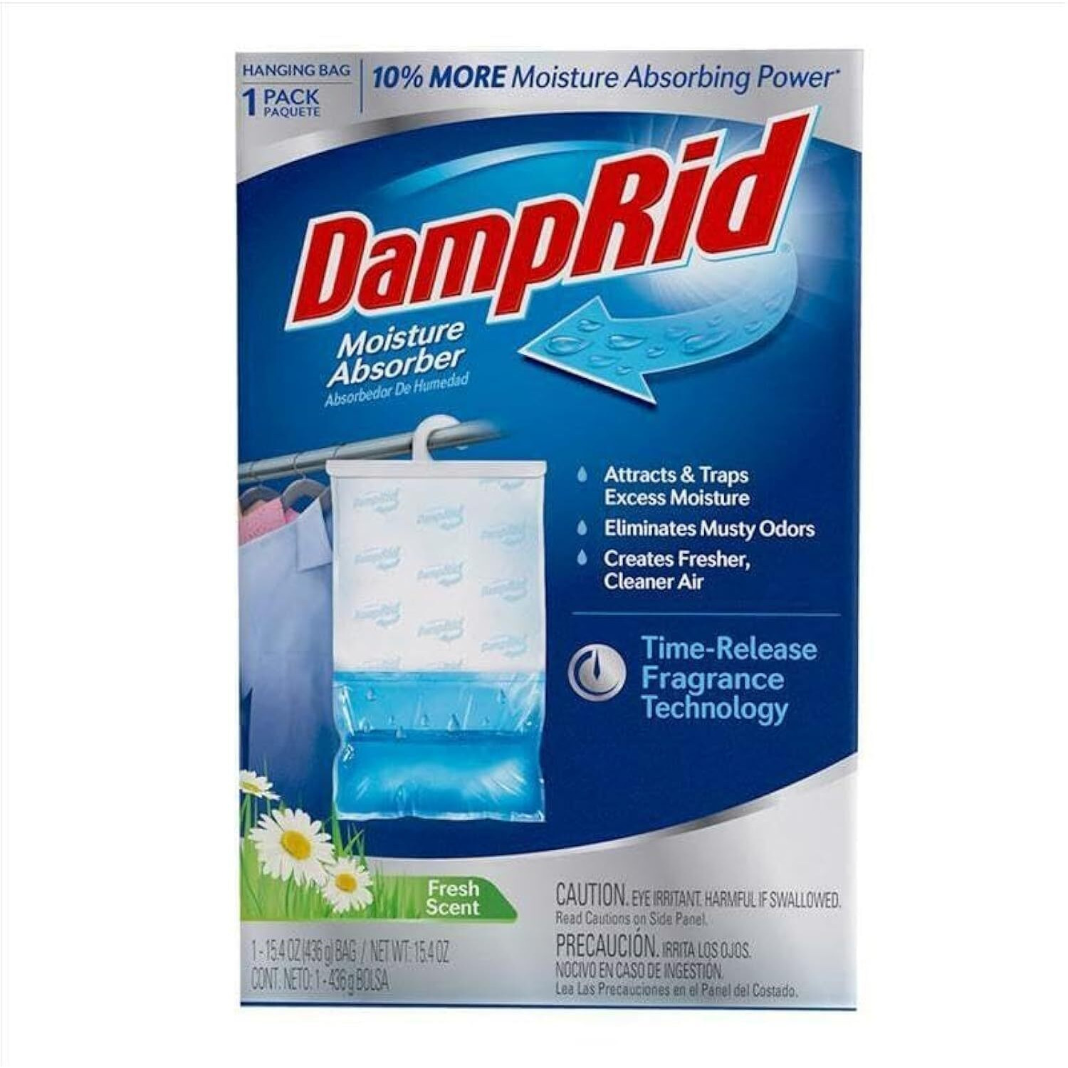 DampRid FG80 Hanging Moisture Absorber Fresh Scent 14 oz (Pack of 6)