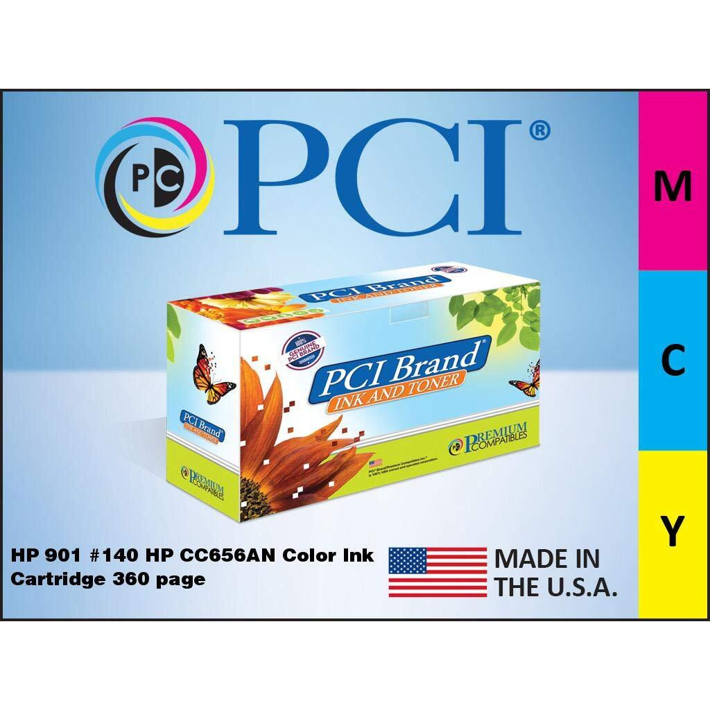 PCI Brand Remanufactured Ink Cartridge Replacement for HP 901140 CC656AN Color Inkjet Cartridge 360 Page Yield