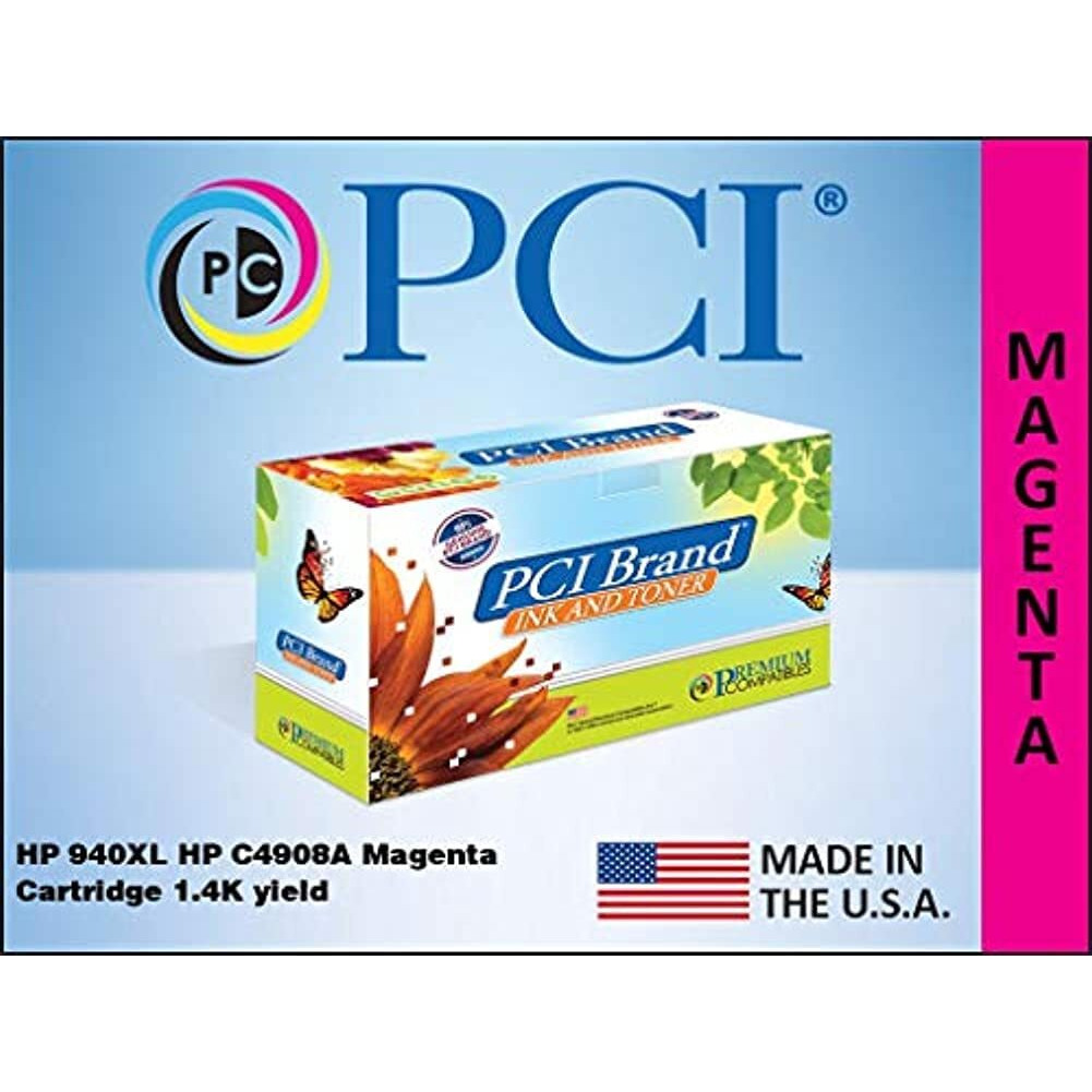 PCI Brand Remanufactured Ink Cartridge Replacement for HP 940XL C4908A Magenta Inkjet Cartridge 1.4K Yield