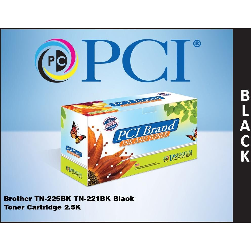 PCI Brand Compatible Toner Cartridge Replacement for Brother TN-225BK Black Toner Cartridge 2.5K Yield