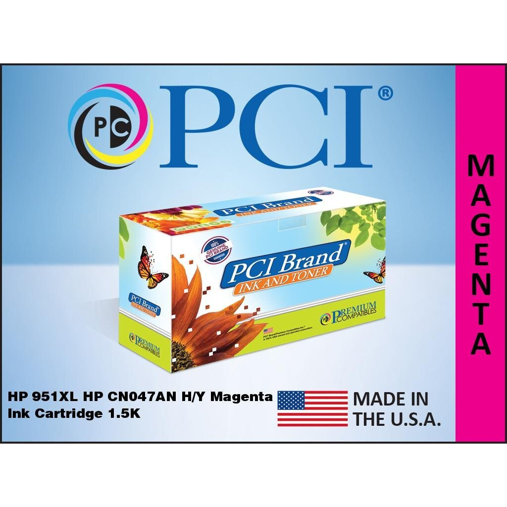 PCI Brand Remanufactured Ink Cartridge Replacement for HP 951XL CN047AN Magenta Ink Cartridge 1.5K Yield