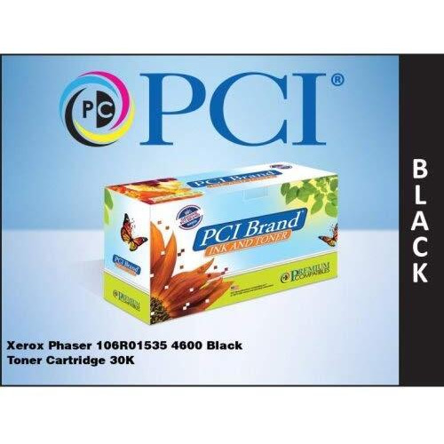 PCI Brand Compatible Toner Cartridge Replacement for Xerox 106R01535 Phaser 4600 Black Toner Cartridge 30K Yield