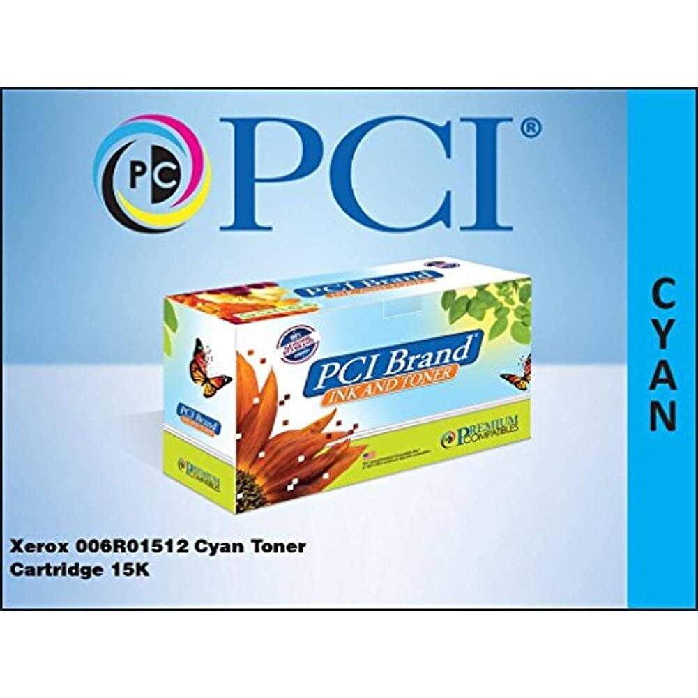 PCI Brand Compatible Toner Cartridge Replacement for Xerox 006R01512 Cyan Toner Cartridge 15K Yield