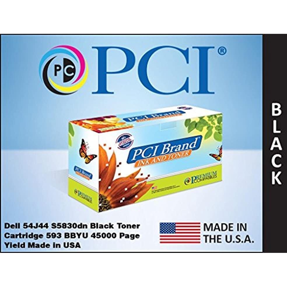 PCI Brand Remanufactured Toner Cartridge Replacement for Dell S5830dn Black Toner Cartridge 54J44 593-BBYU R1YCD 45K Yield