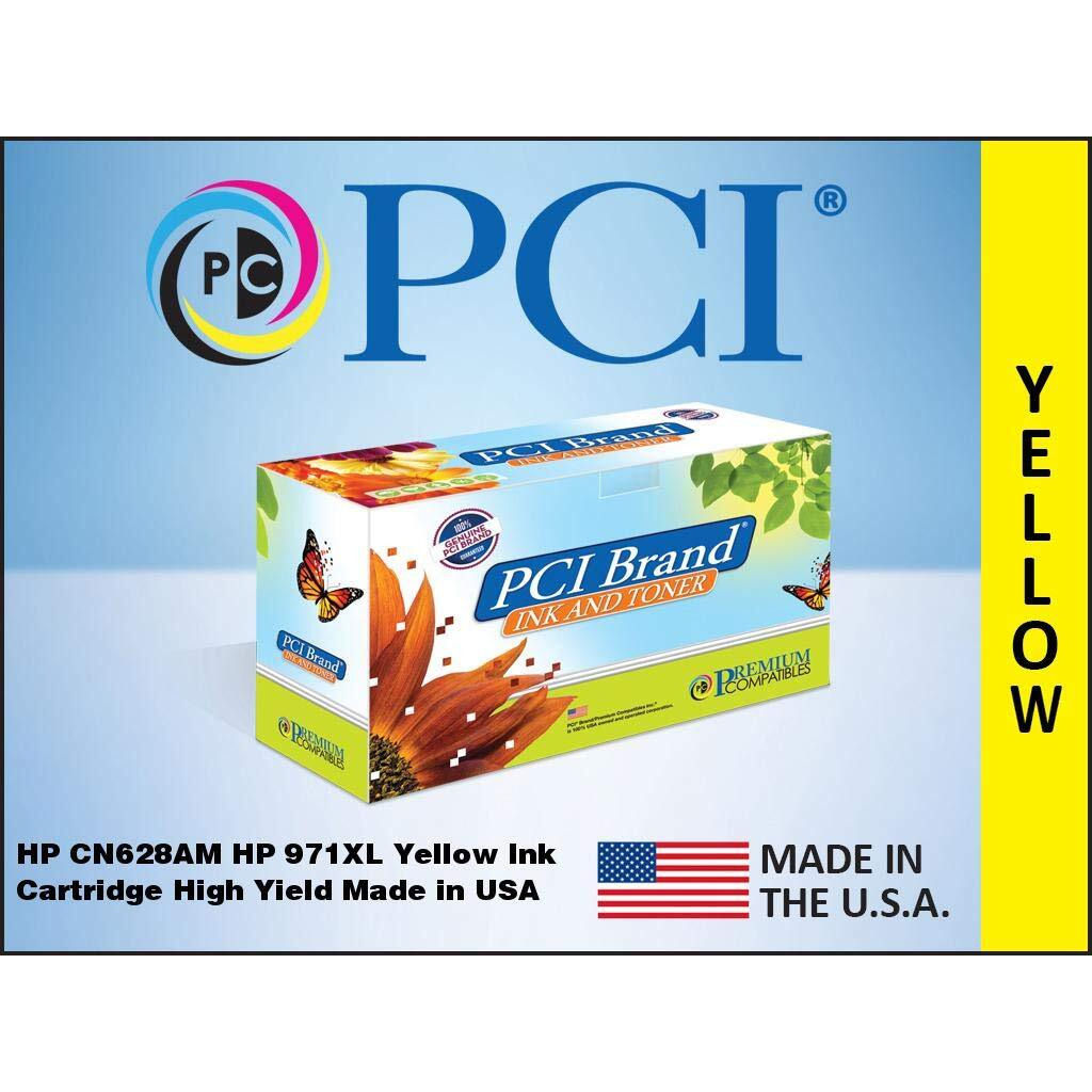 PCI Brand Remanufactured Ink Cartridge Replacement for HP 971XL CN628AM Yellow Inkjet Cartridge 6.6K Yield