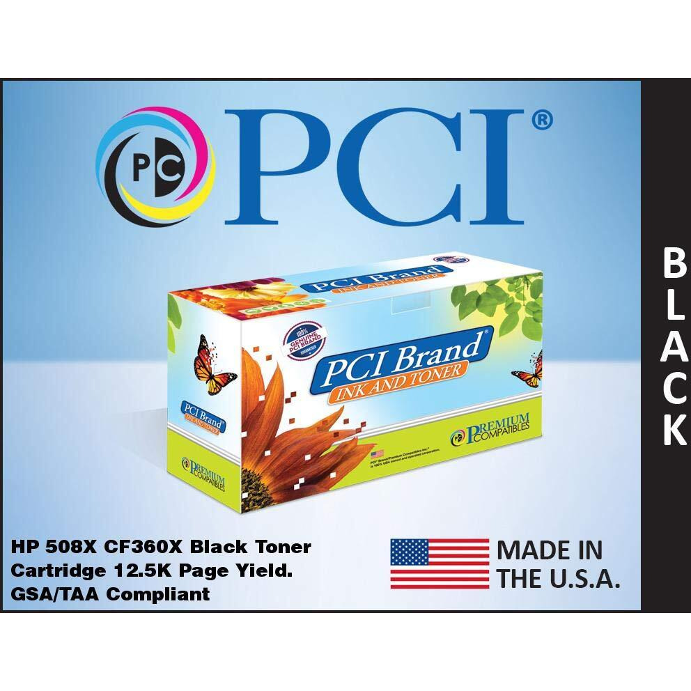 PCI Brand Remanufactured Toner Cartridge Replacement for HP 508X CF360X Black Toner Cartridge 12.5K Yield