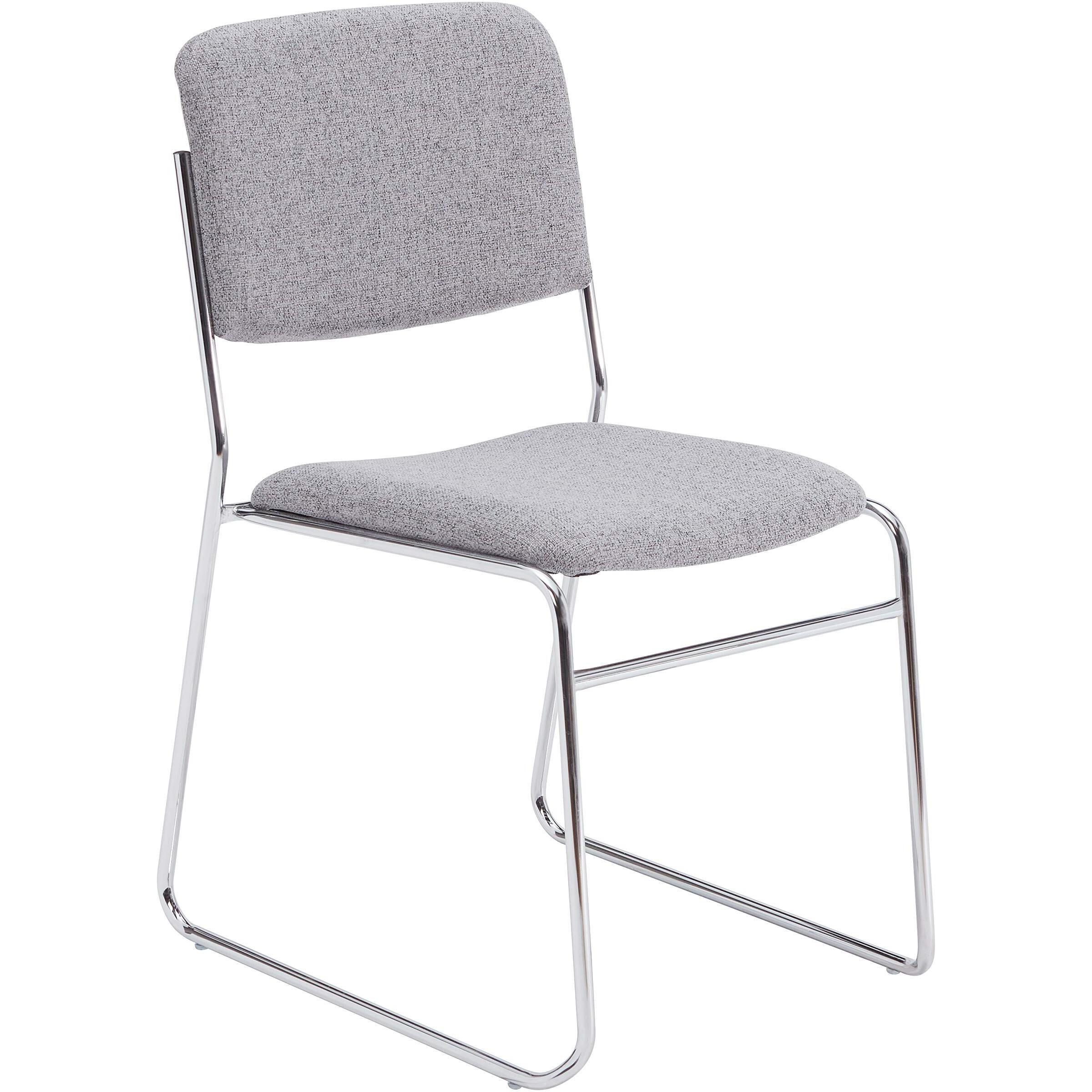 National Public Seating 8600 Series Fabric Padded Signature Stack Chair, Classic Grey