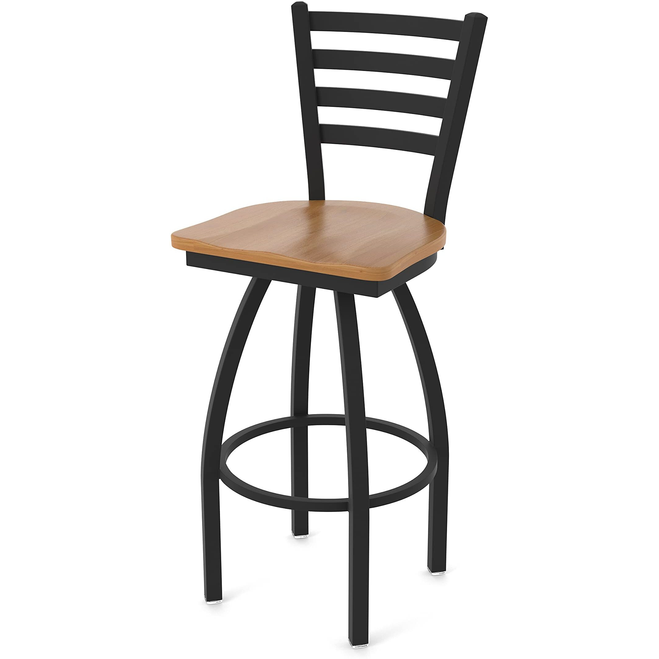 410 Jackie 25  Sivel Counter Stool ith Black Wrinkle Finish and Medium Maple Seat