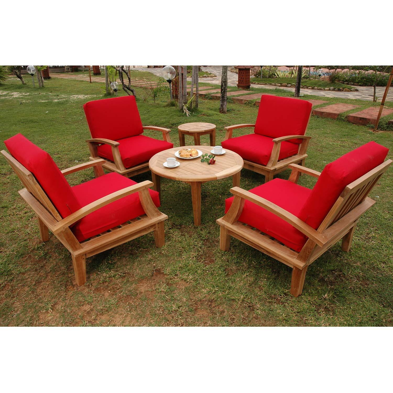 Anderson Teak Brianna 6-Pieces Deep Seating Armchair Set