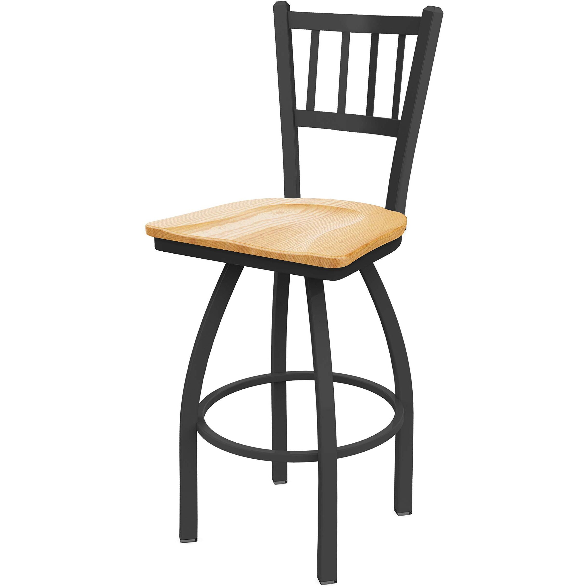 810 Contessa 25  Sivel Counter Stool ith Peter Finish and Natural Oak Seat