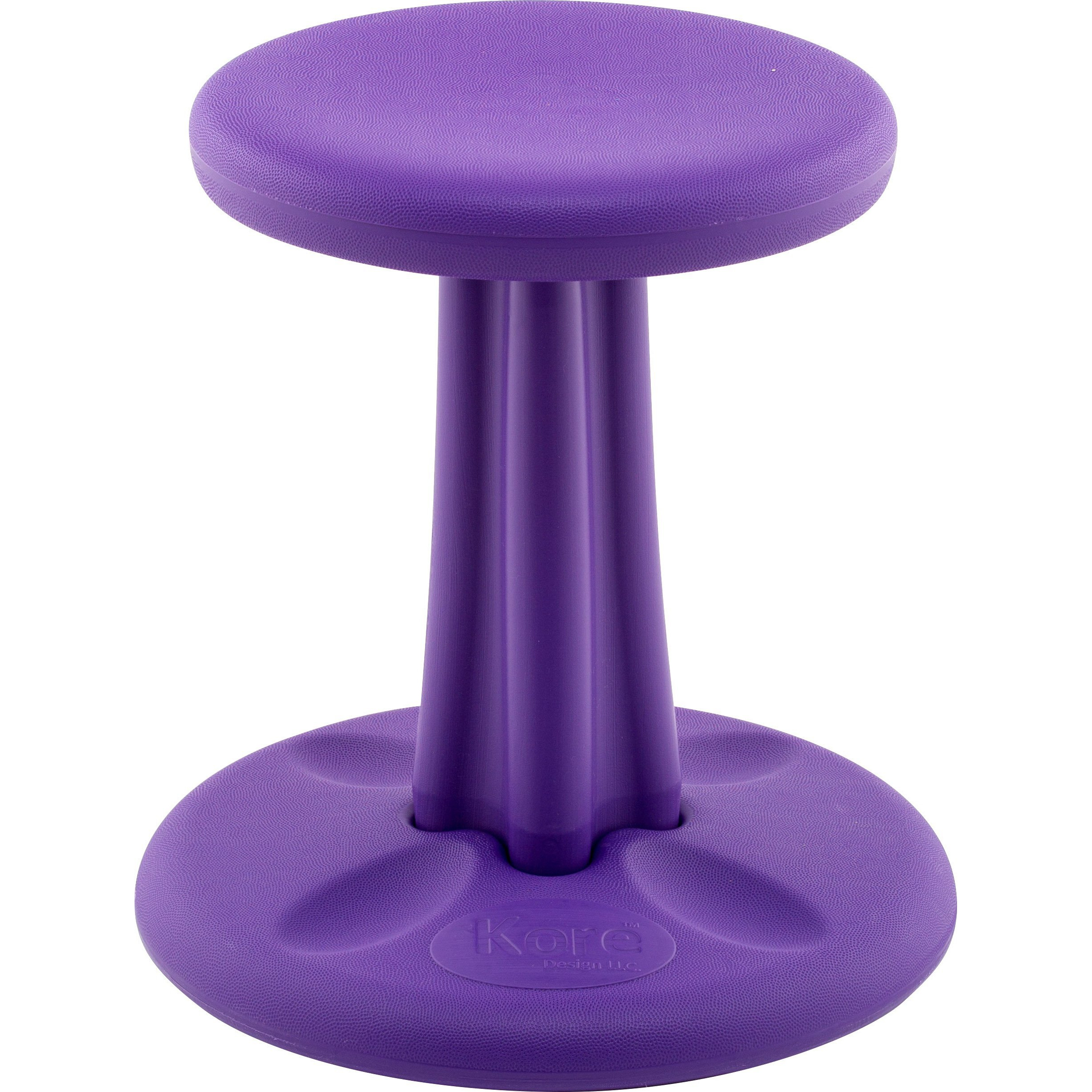 KORE Design Wobble Stool Chair, Girls + Boys Kid Desk Stools, Ergonomic Small Office Chairs, Flexible Seating for Active Child, ADD/ADHD, Classroom, School, Home, Kids (14in), Age 6-7 yrs, Purple