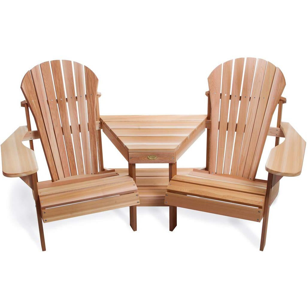 All Things Cedar TT42 Adirondack Outdoor Corner Tete-A-Tete