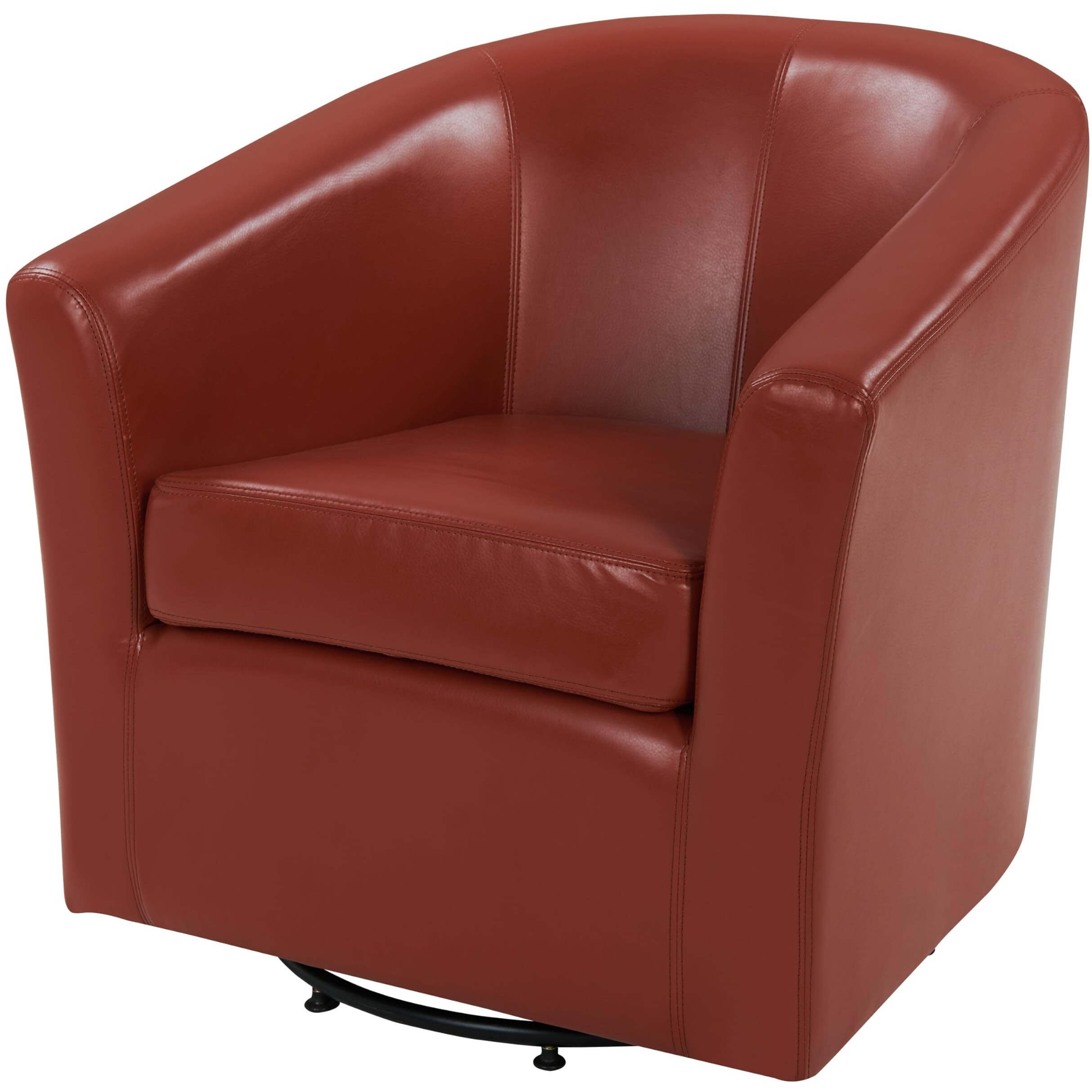 Ne Pacific Direct Hayden Sivel Bonded Leather Accent Chairs, Red