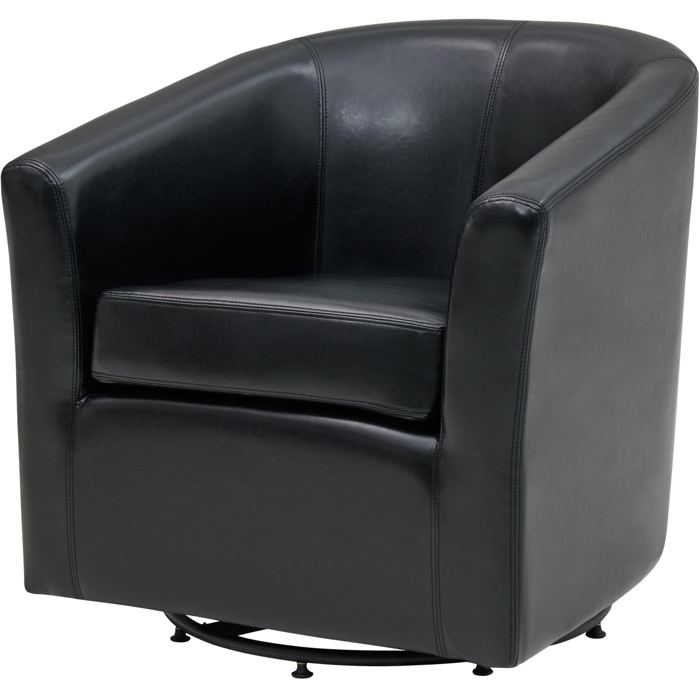 Ne Pacific Direct Hayden Sivel Bonded Leather Tub Chair,Black