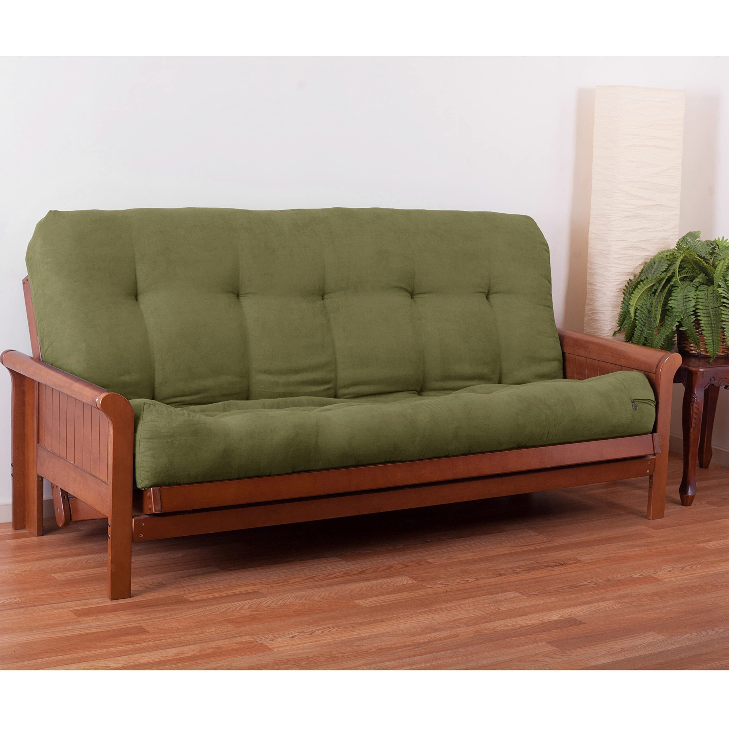 Blazing Needles Vitality 10  Microsuede Futon Mattress, Full, Mojito Lime