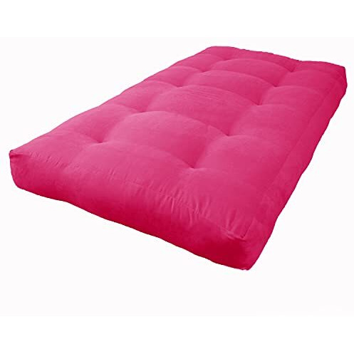 Blazing Needles Vitality 7-inch Microsuede Twin-size Futon Mattress, Bery Berry, MATTRESS ONLY