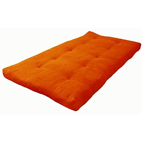 Blazing Needles Vitality 6  Microsuede Futon Mattress, Twin, Tangerine Dream