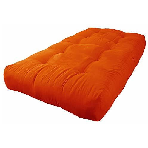 Blazing Needles Vitality 10  Microsuede Futon Mattress, Twin, Tangerine Dream