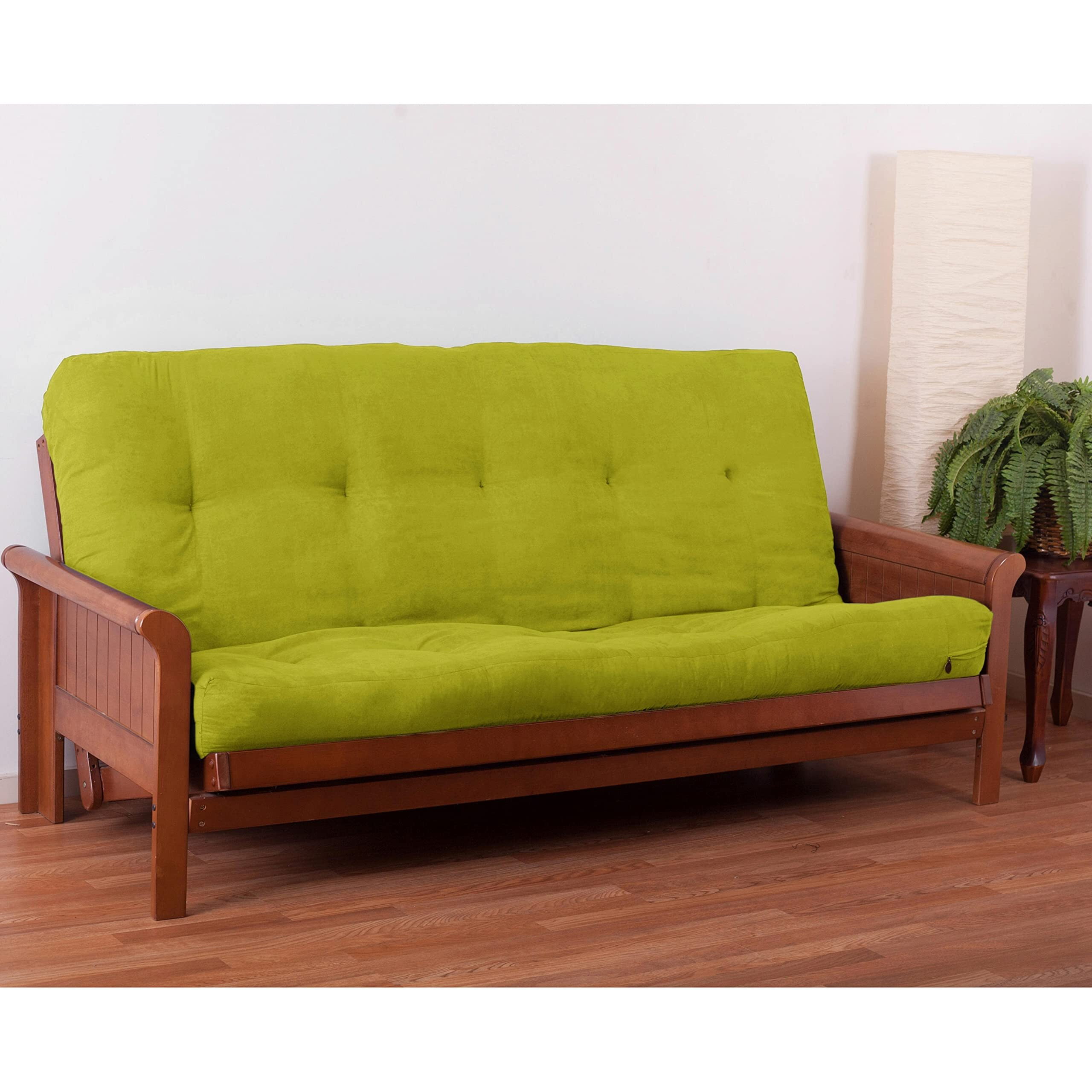 Blazing Needles Vitality 7  Microsuede Futon Mattress, Full, Mojito Lime