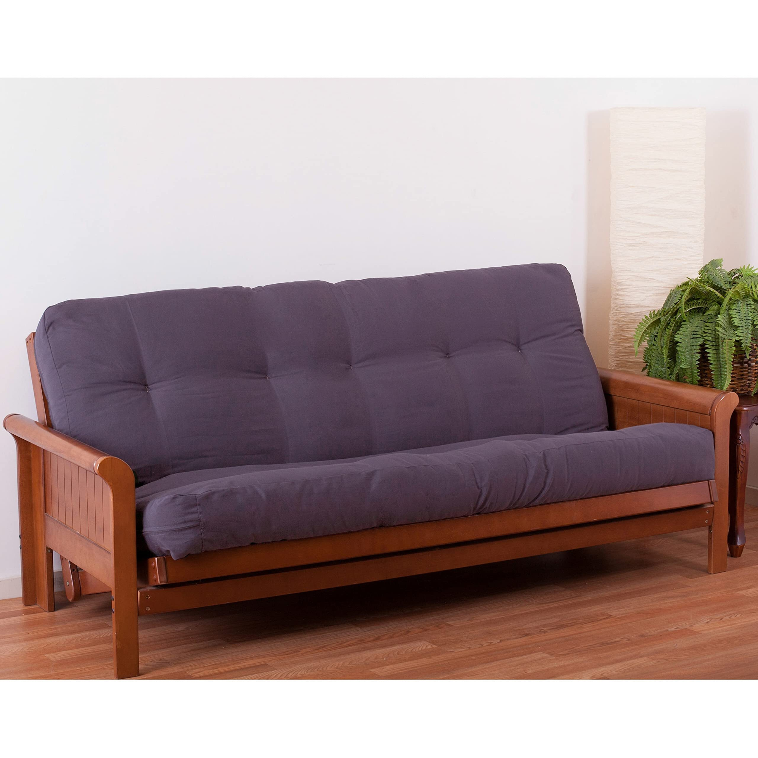 Blazing Needles Renewal 7  Twill Futon Mattress, Full, Grape