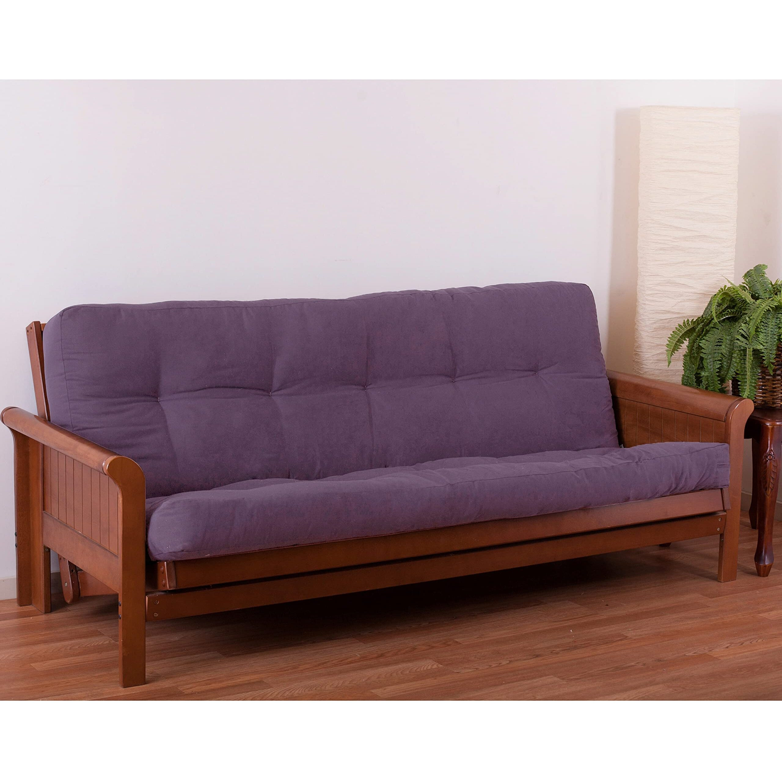 Blazing Needles Renewal 6  Twill Futon Mattress, Full, Grape