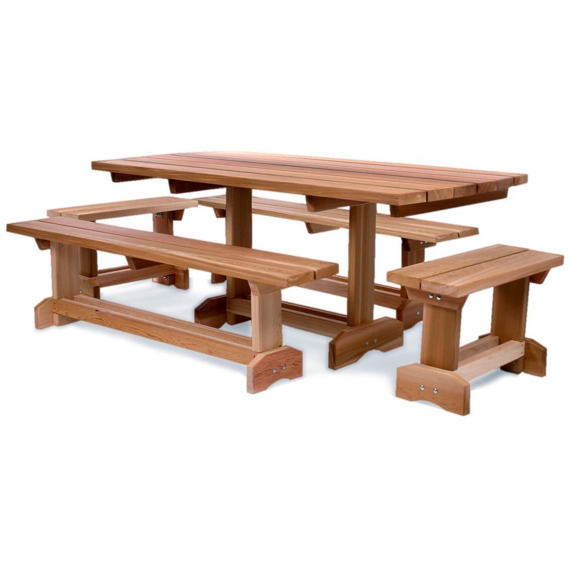 All Things Cedar Picnic Table Patio Set 10 Person