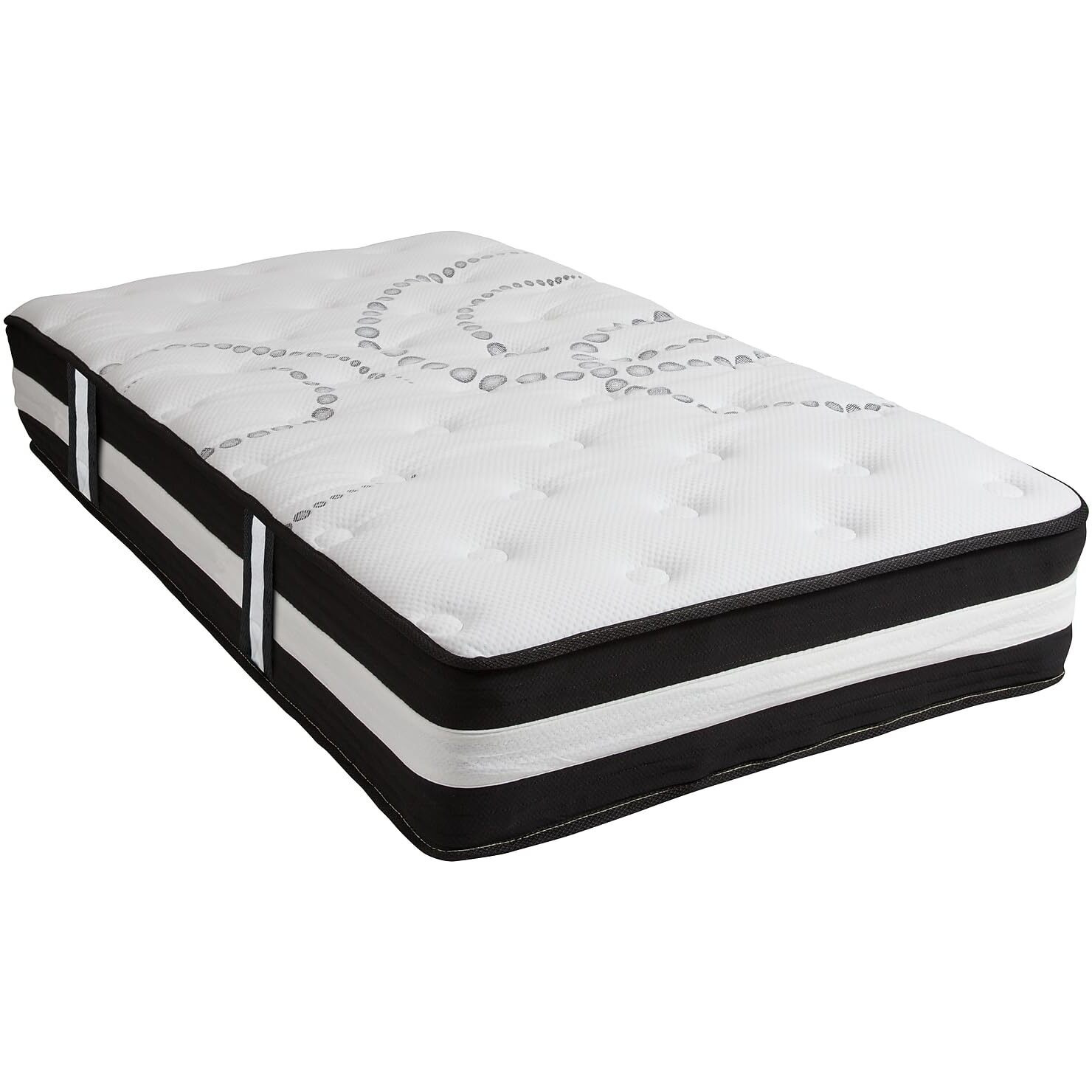 Flash Furniture Capri Comfortable Sleep 12  Hybrid Pocket Spring and Foam Mattress in a Box, Foam Pocket Spring Hybrid Mattress for Pressure Relief, Twin