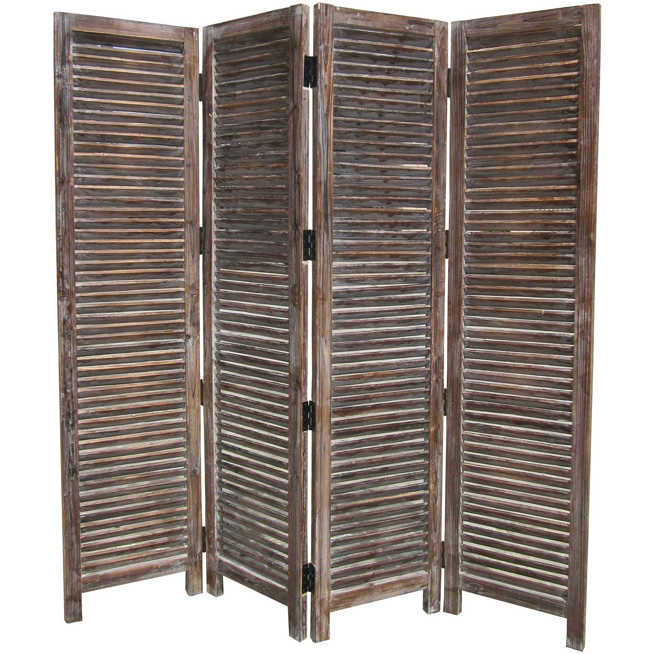 HomeRoots Decor 1-inch x 80-inch x 84-inch Brown, Wood- Screen