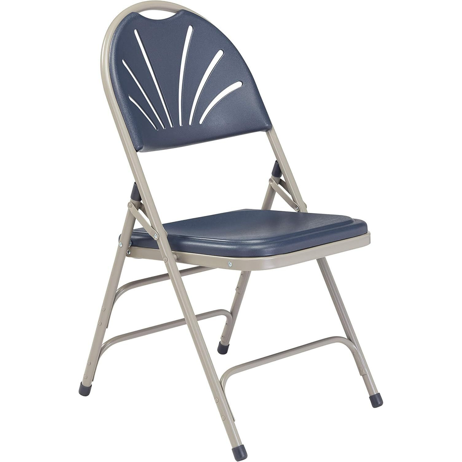 Plastic Portable Folding Chairs by National Public Seating  1100 Series Premium Lightweight Foldable Chairs for Indoor & Outdoor, Set of 4  Comfortable, Durable, Institutional-Grade, Blue