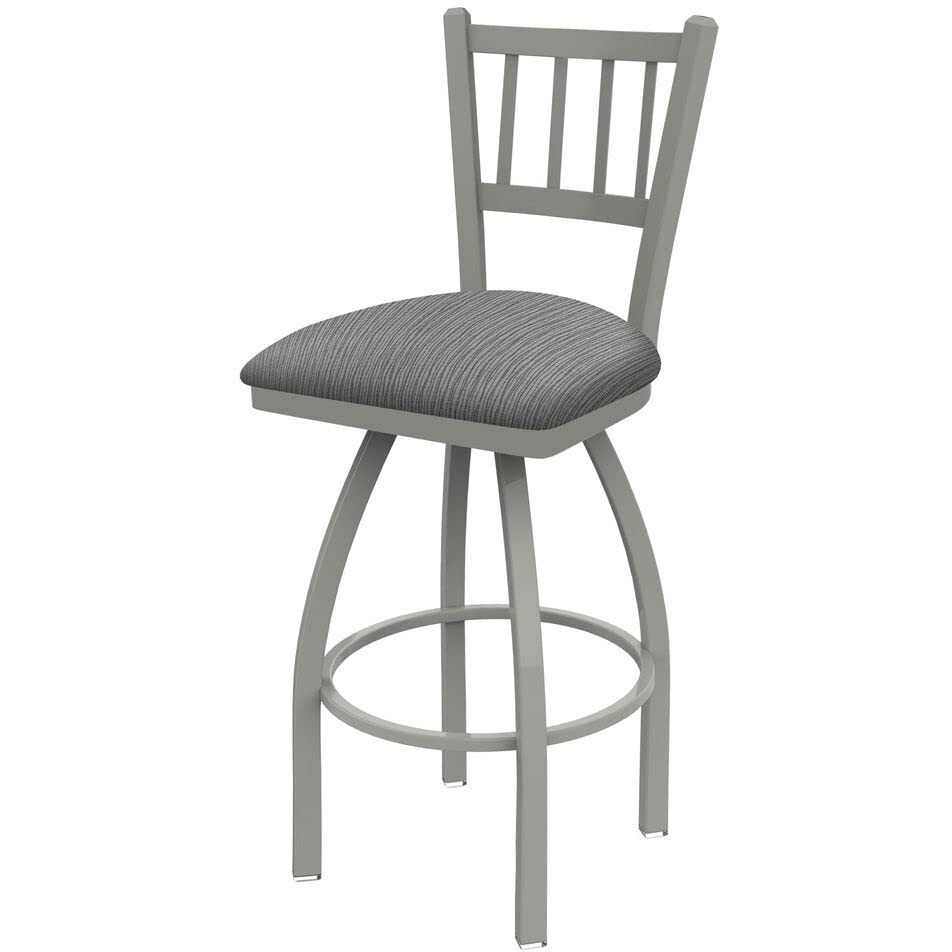 810 Contessa 25  Sivel Counter Stool ith Anodized Nickel Finish and Graph Alpine Seat