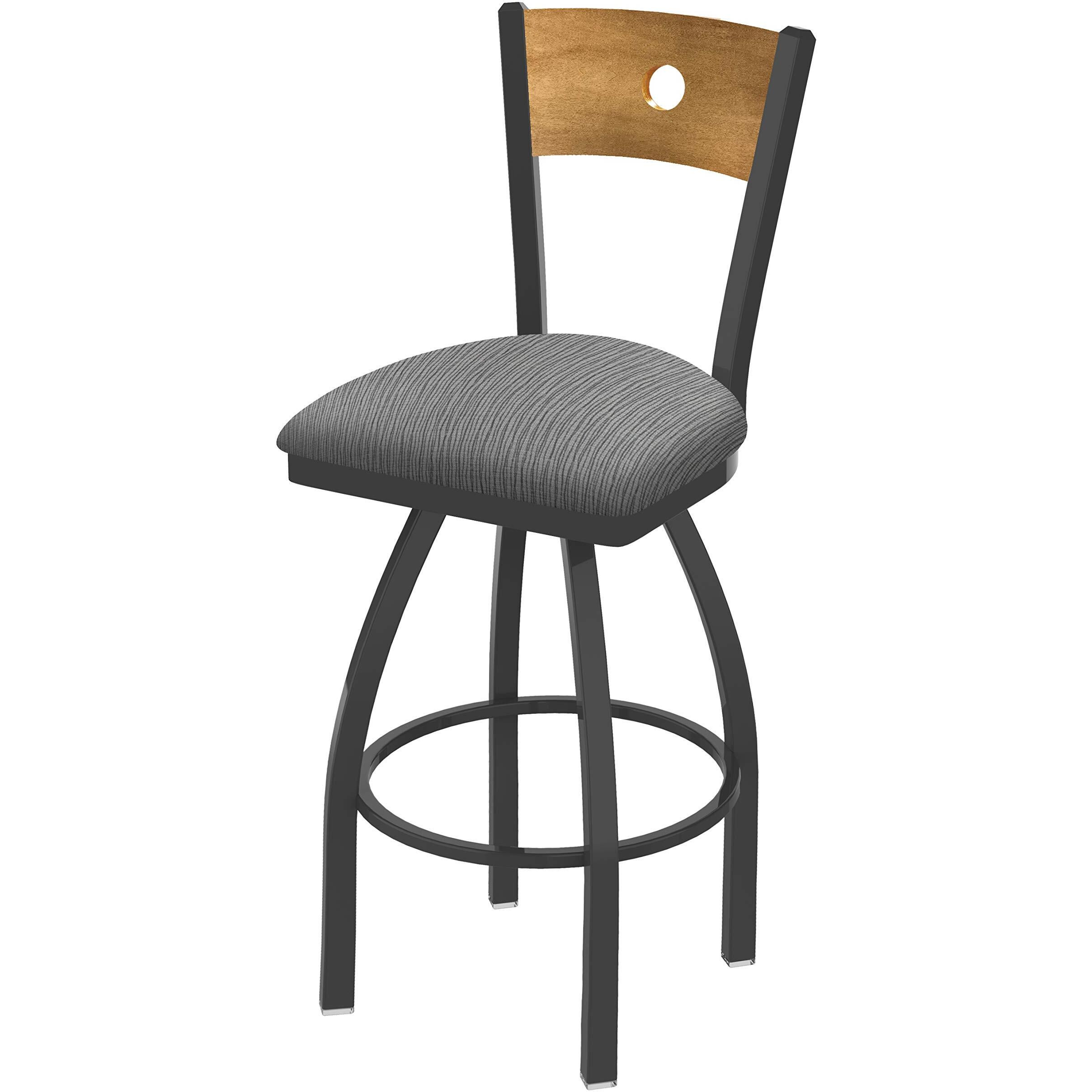 830 Voltaire 25  Sivel Counter Stool ith Peter Finish, Medium Back and Graph Alpine Seat