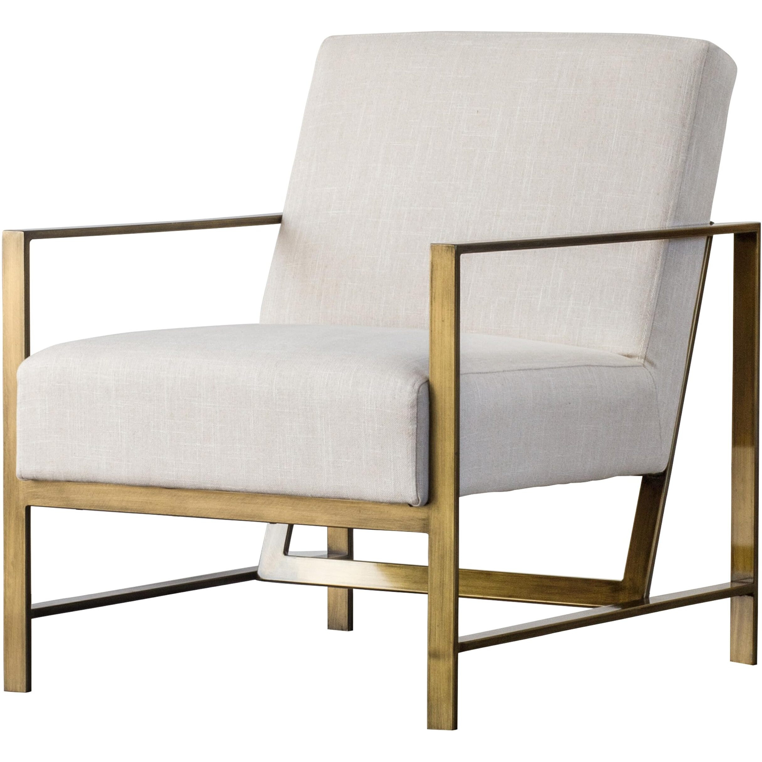 Ne Pacific Direct Francis Fabric Arm Accent Chairs, Cream