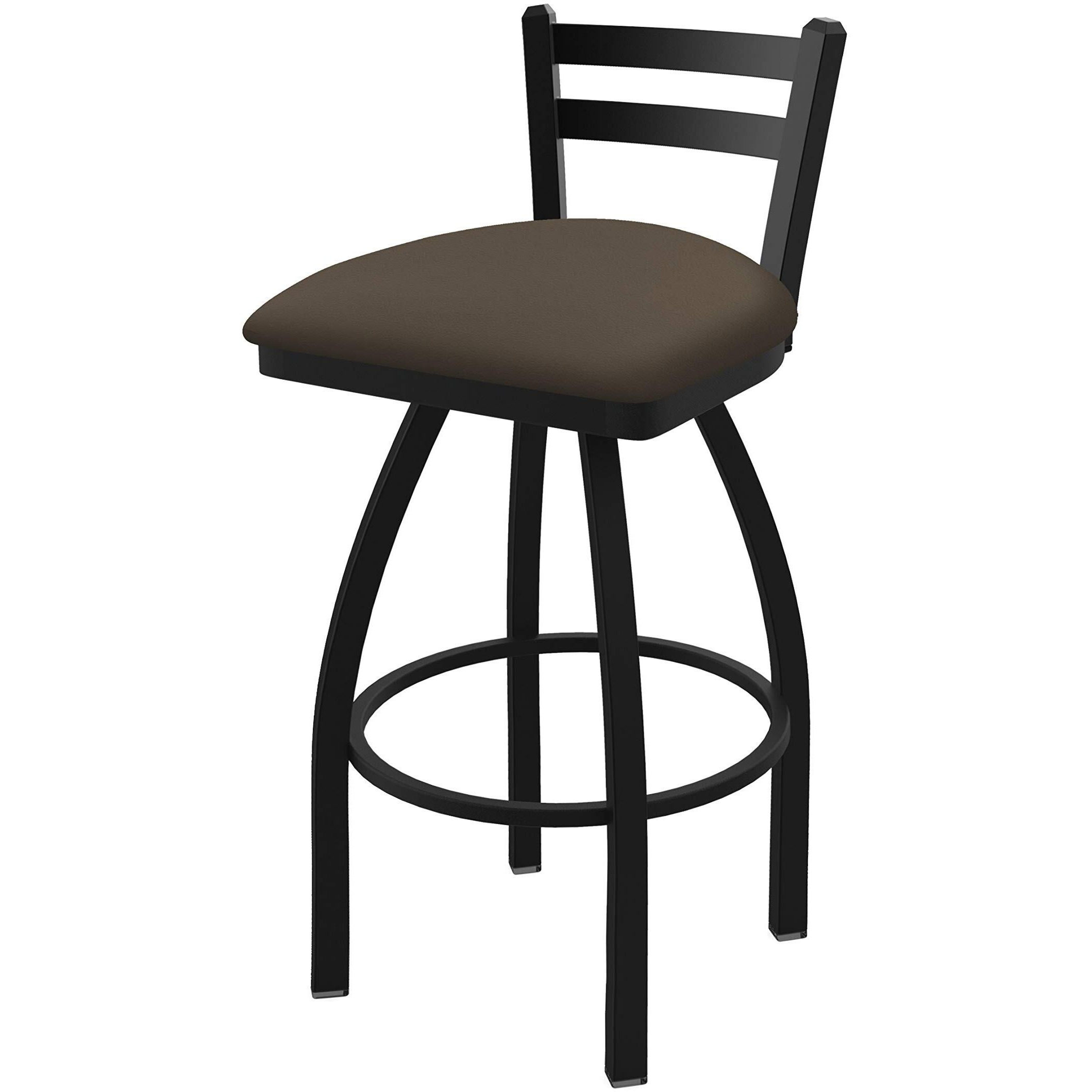 411 Jackie 25  Low Back Swivel Counter Stool with Black Wrinkle Finish and Canter Earth Seat