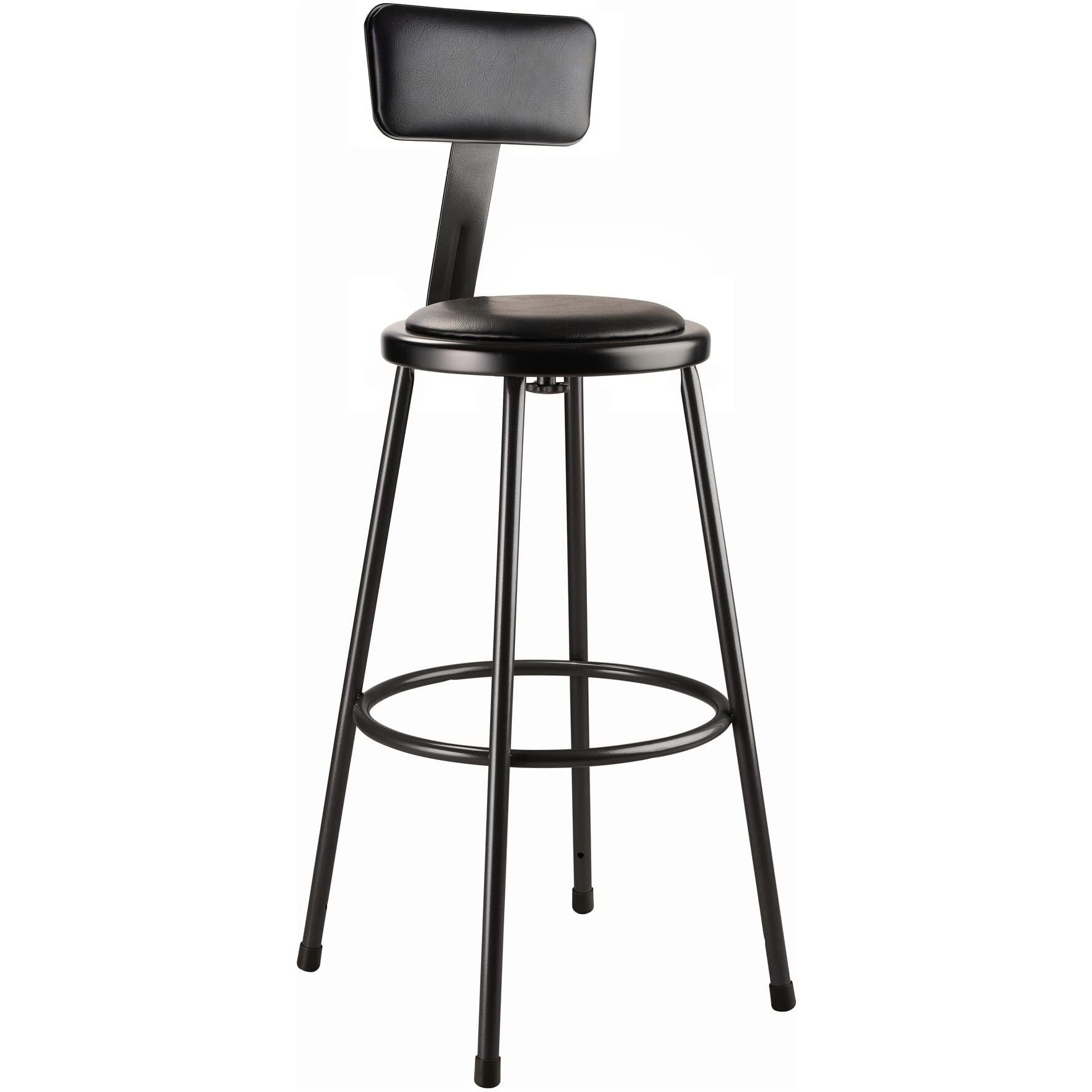 National Public Seating, 30in. Vinyl Steel Stool Backrest, Primary Color Black, Included (qty.) 1, Seating Type Office Stool, Model 6430B-10