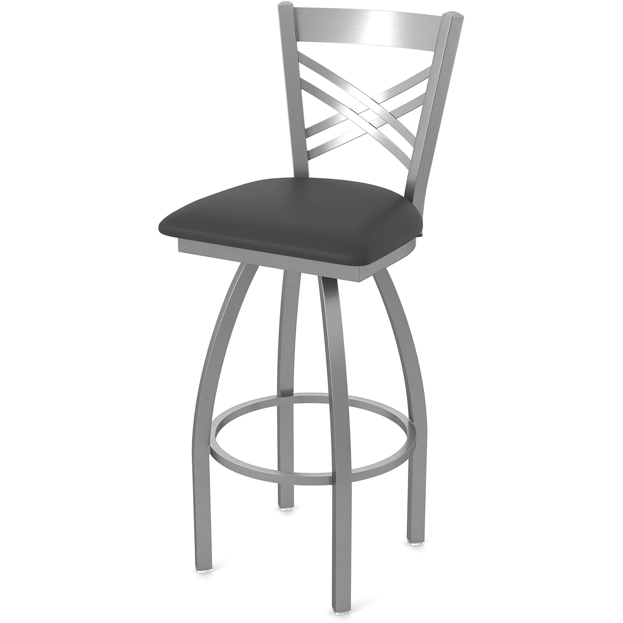 OD820 Catalina Stainless Steel 36  Swivel Outdoor Bar Stool with Breeze Graphite Seat