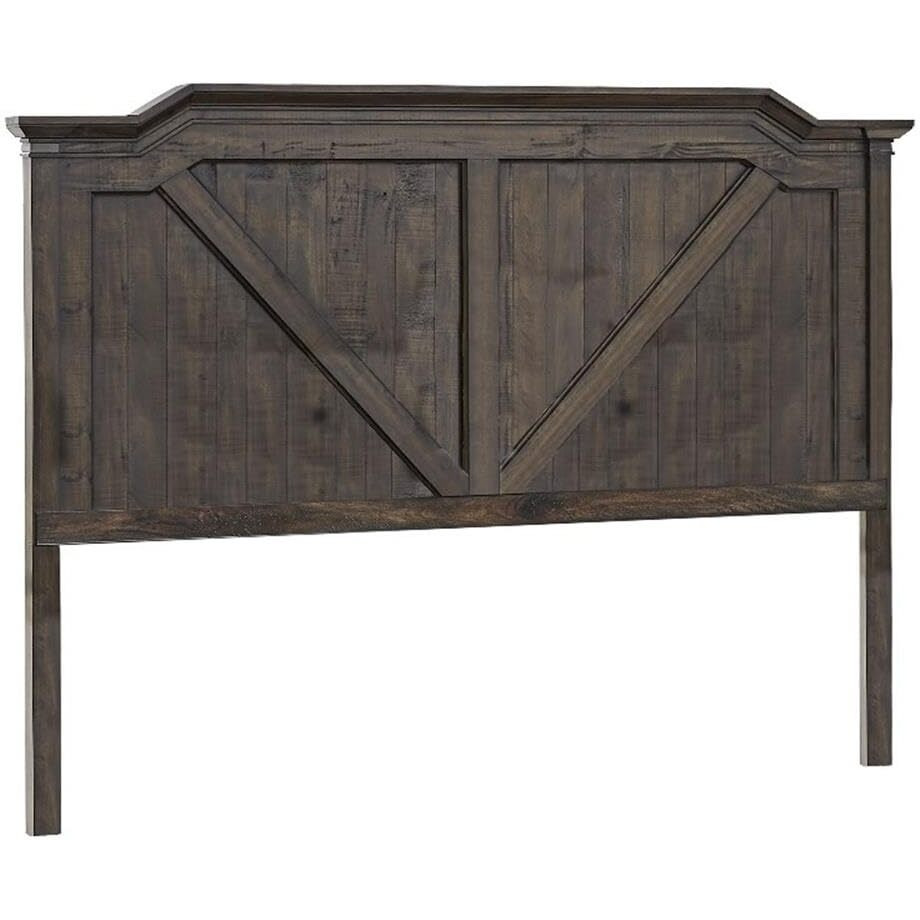 American Woodcrafters Farmwood Rustic Brown Wood Queen Panel Headboard