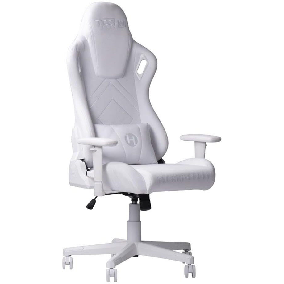 Techni Mobili Modern Sport Velvet Fabric Gaming Chair in White