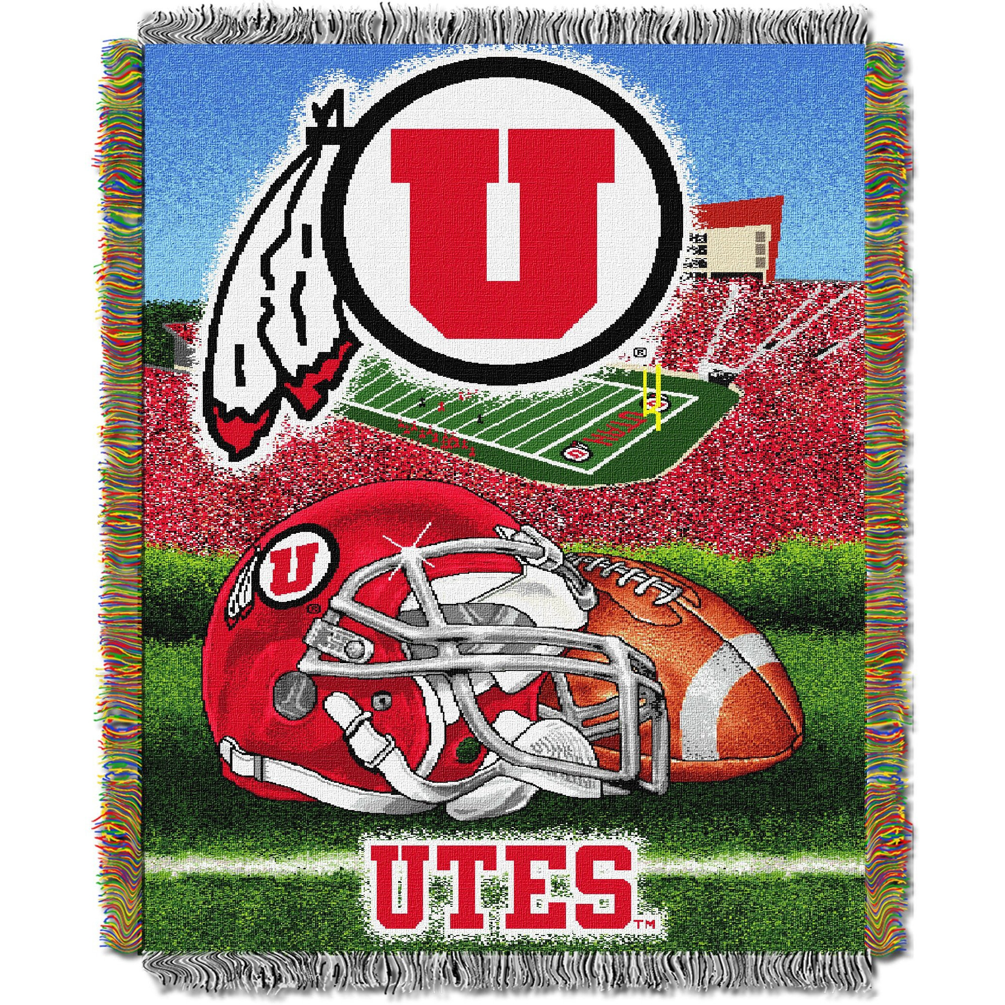 Northest NCAA Utah Utes Unisex-Adult Woven Tapestry Thro Blanket, 48  x 60 , Home Field Advantage