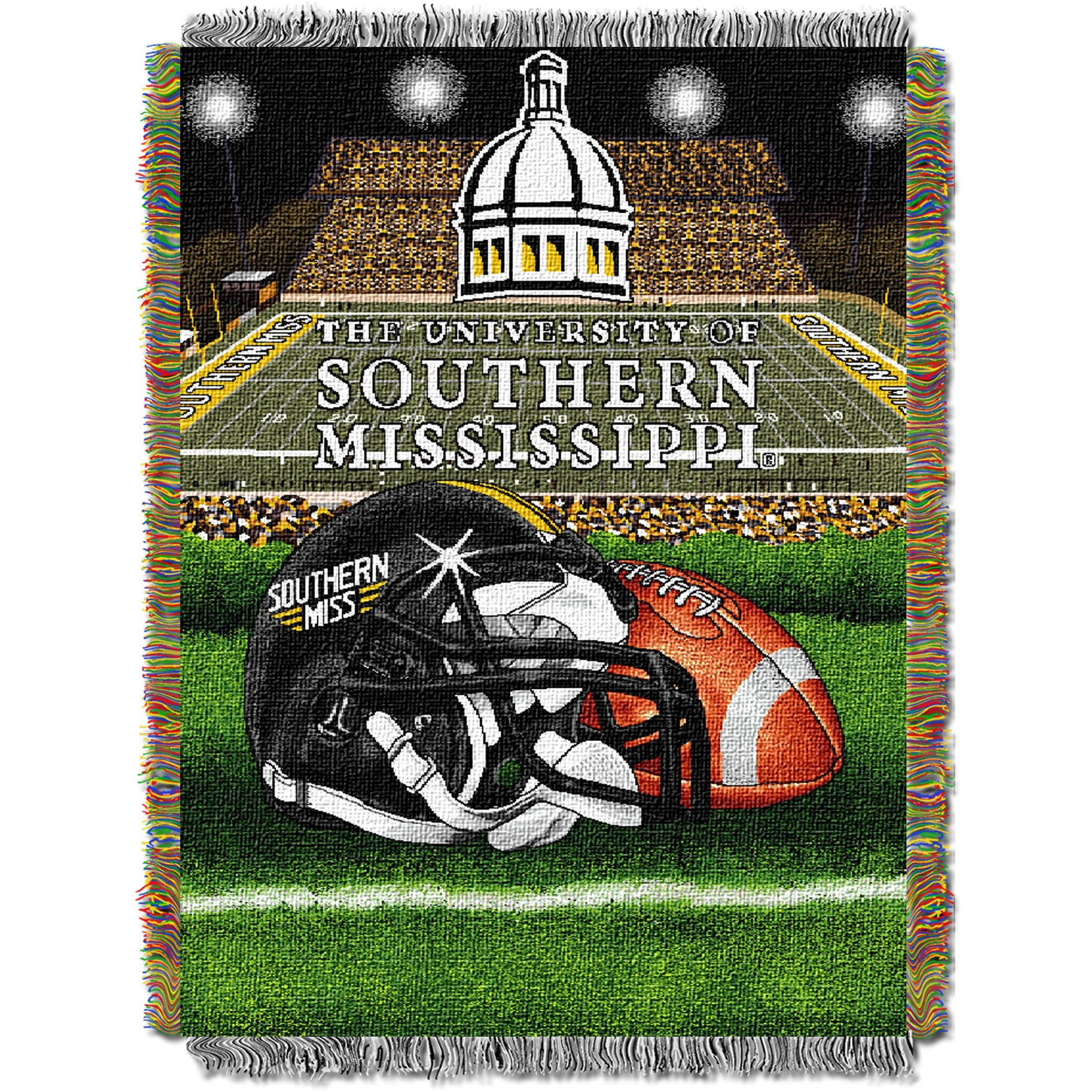 Northest COL 051 Mississippi HFA Southern Miss Woven Tapestry Blanket