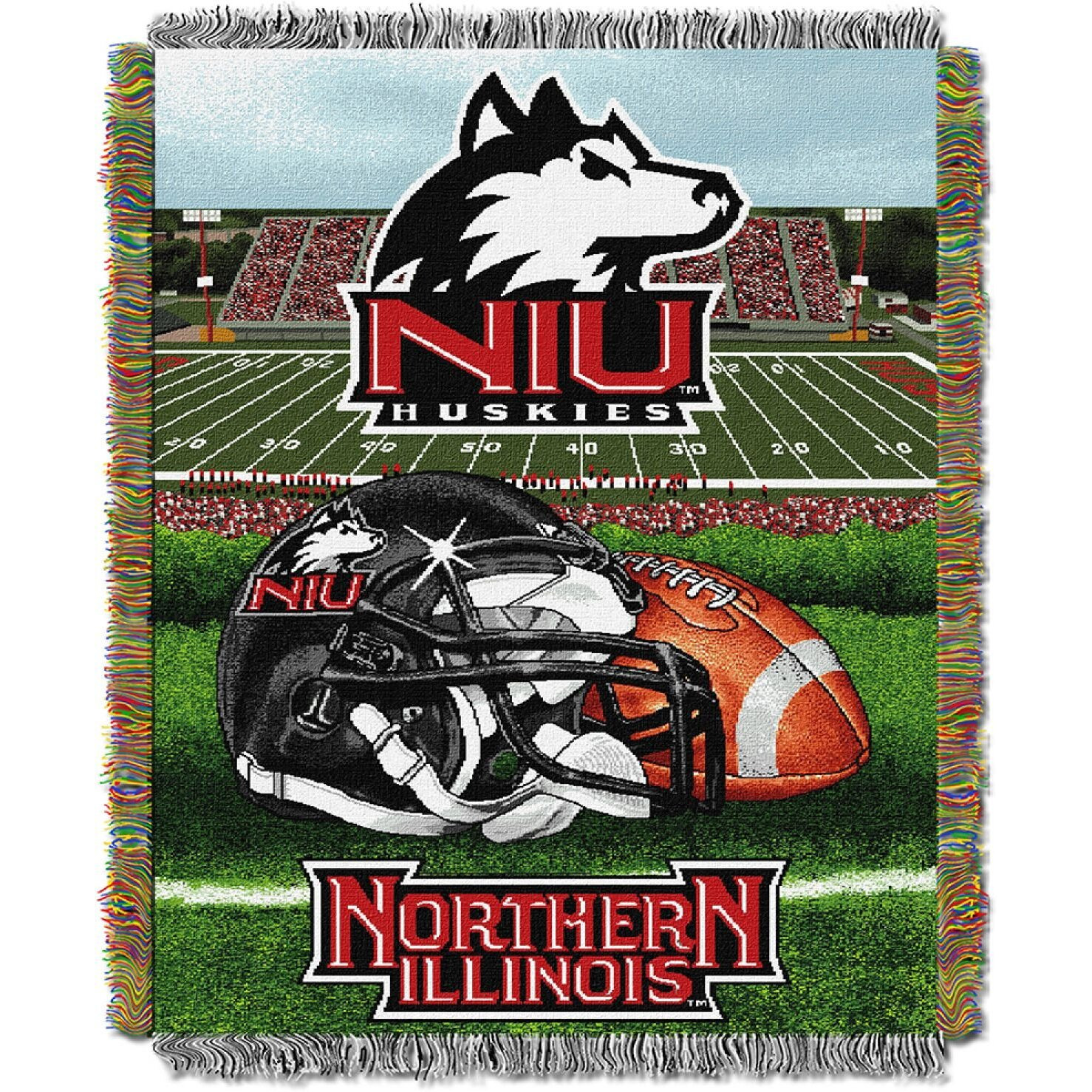 Northest Tapestry NCAA Team Northern Illinois Thro Blanket