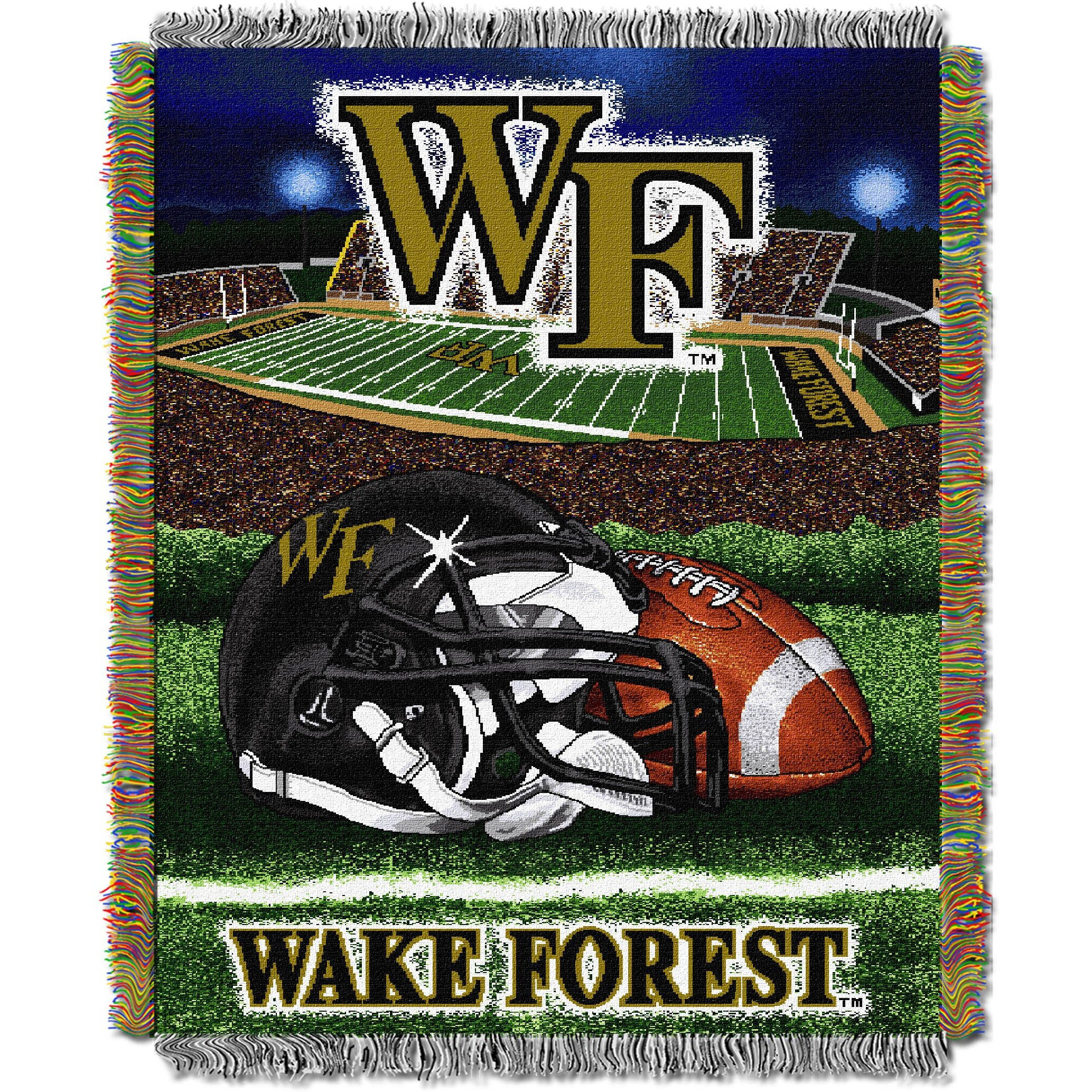 Northest COL 051 HFA Wake Forest Woven Tapestry Thro Blanket