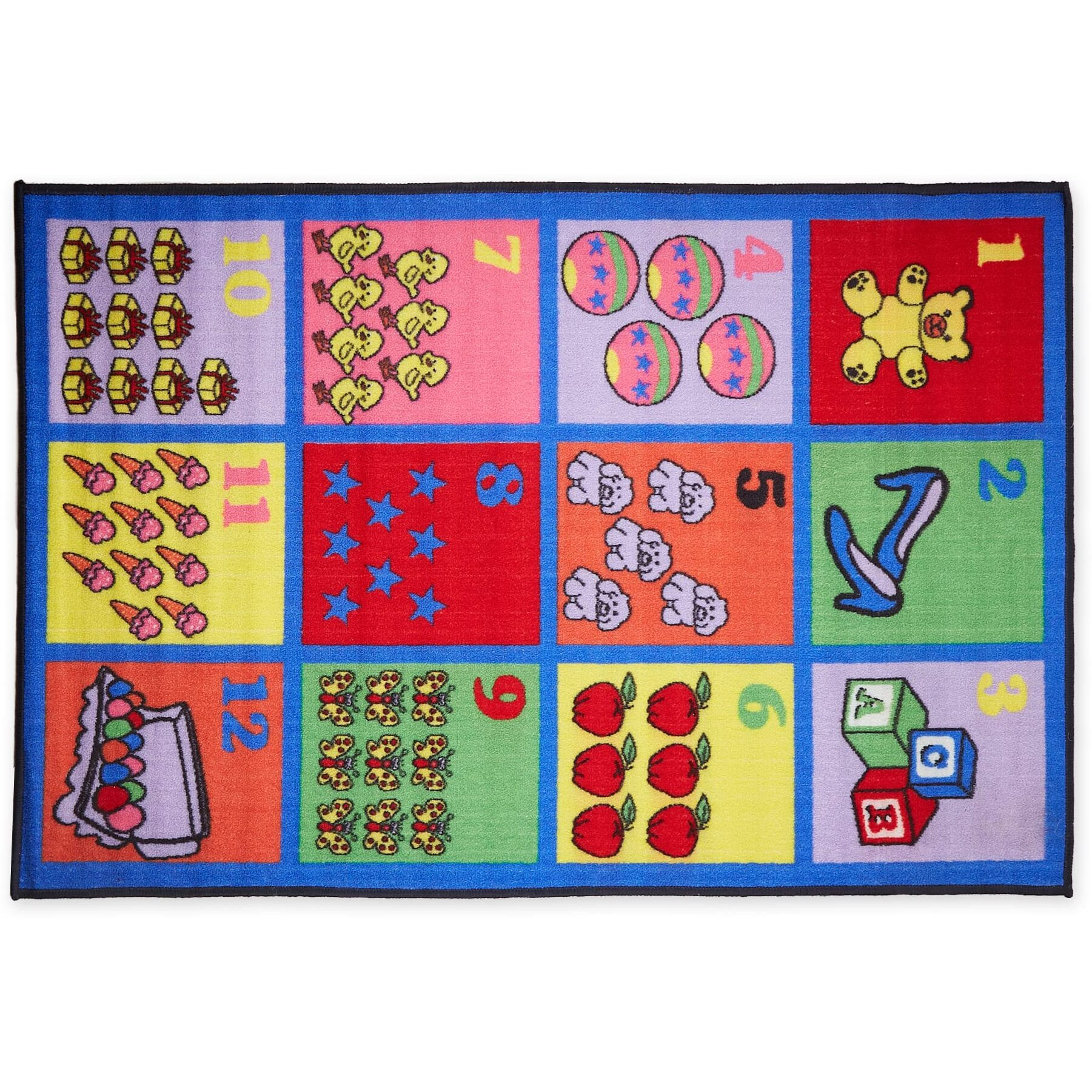 DII Playmat Play Rug Educational Area Rug for Kids, Babt, Toddler, 40x60, Perfect Carpet for Children Bedroom, Playroom, Nursery Room, and Game Room-Numbers